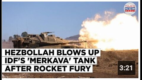 "Dramatic Footage Reveals Hezbollah's Fiery Assault on IDF's 'Merkava' Tank"