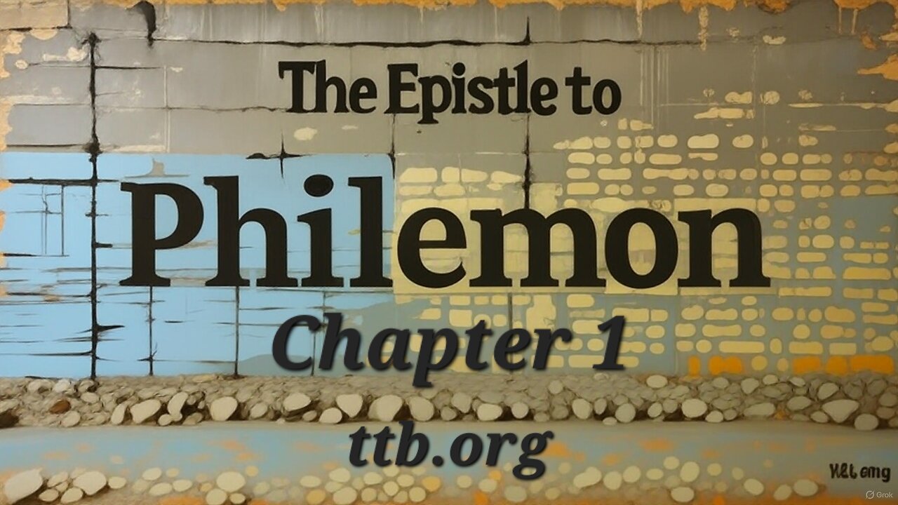 Philemon Chapter 1 (Bible Study)