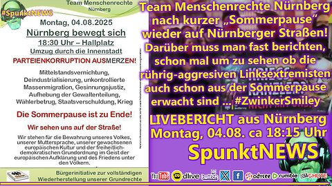 NÜRNBERG Montagsdemo #N0408 | Nach "Sommerpause" wieder auf der Straße! Antifanten auch?