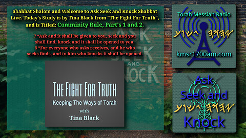 Community Rule, Part 1 and 2, by: The Fight For Truth's" Tina Black (Edited Audio Glitch in Open)