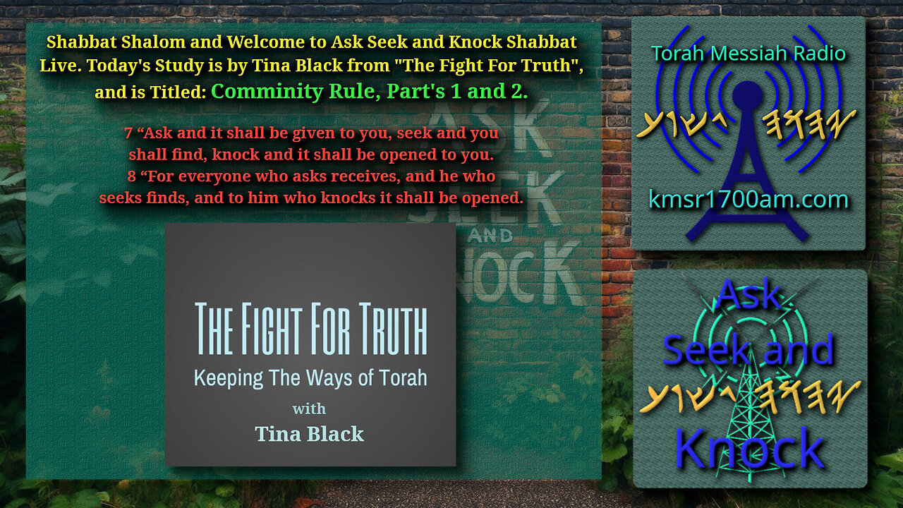 Community Rule, Part 1 and 2, by: The Fight For Truth's" Tina Black (Edited Audio Glitch in Open)