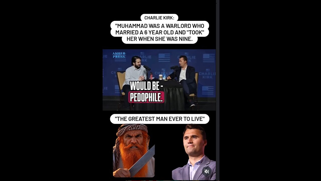 Charlie Kirk- Muhammad was a warlord pedophile who married a 6 year old