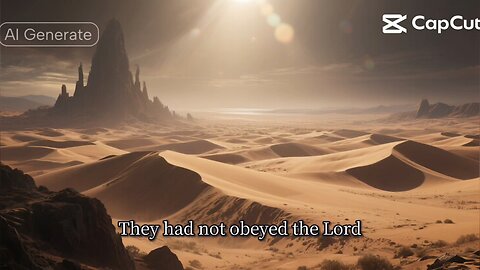 Joshua 5:6 (NIV) "They had not obeyed the Lord; so the Lord swore they would not see the land."
