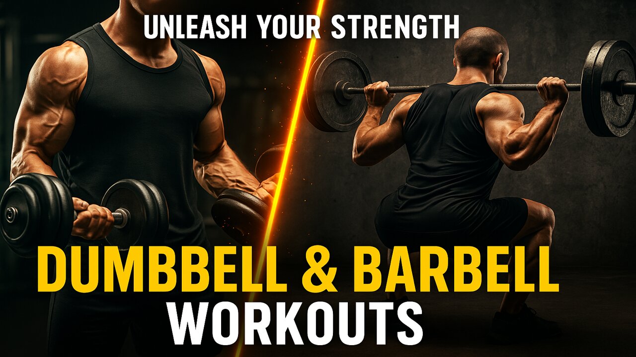 Unleash Your Strength | Dumbbell & Barbell Fitness Motivation