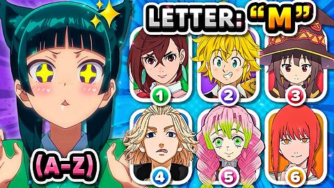 SAVE 1 ANIME CHARACTER FROM EACH LETTER! (A-Z)