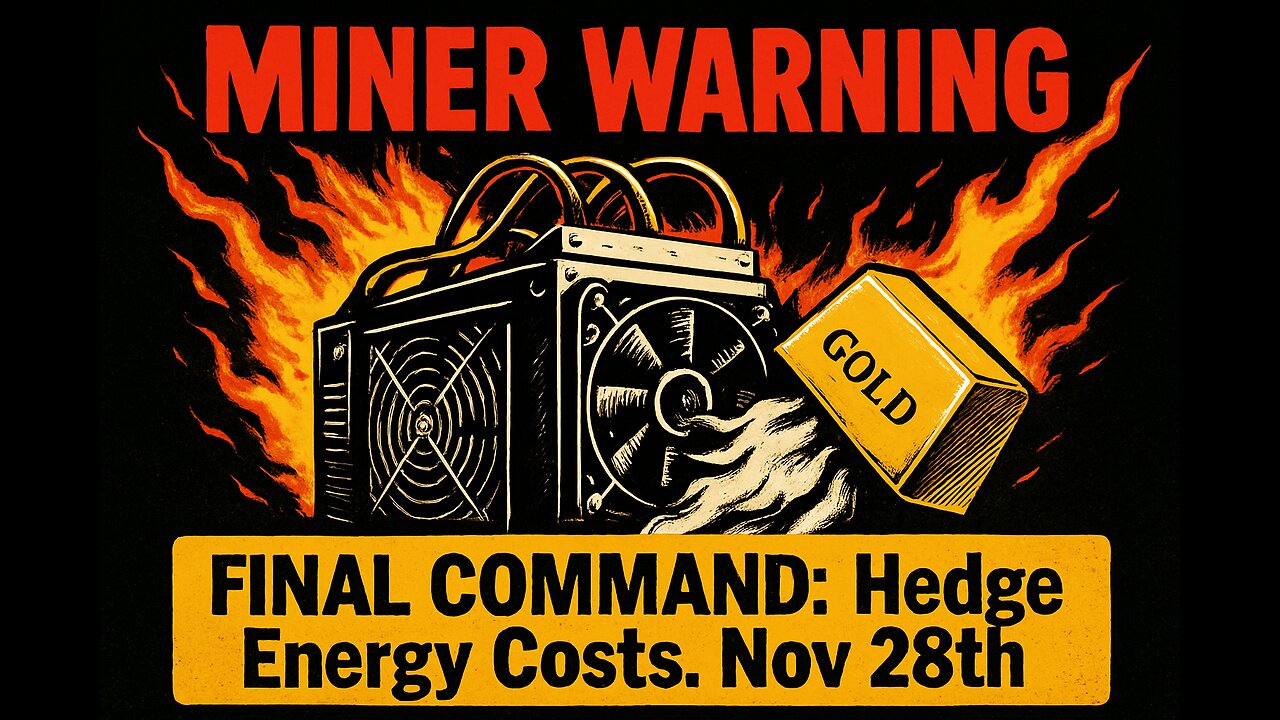 MINER WARNING: FINAL COMMAND to Hedge Energy Costs. Nov 28th.