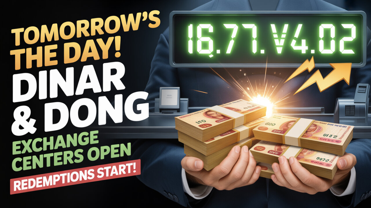 Tomorrow’s the Day – Dinar & Dong Exchange Centers Open for Redemptions! 💥 IQD Today News