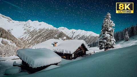 The Beauty Of Winter....Snow-Capped Mountains & Forests/Captivating Scenes Relaxing Music 8K Drone Footage!