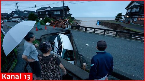 Heavy rain slams southern Japan, triggering floods and mudslides