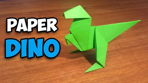 How To Make an Easy Origami Dinosaur (Origami 4D)