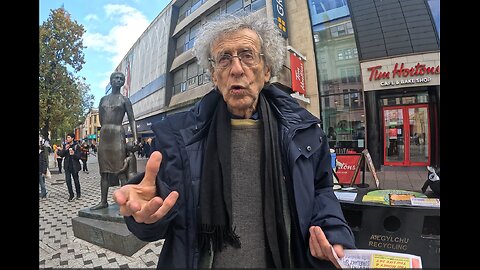 Piers Corbyn interview in Cardiff at the protest against Digital ID