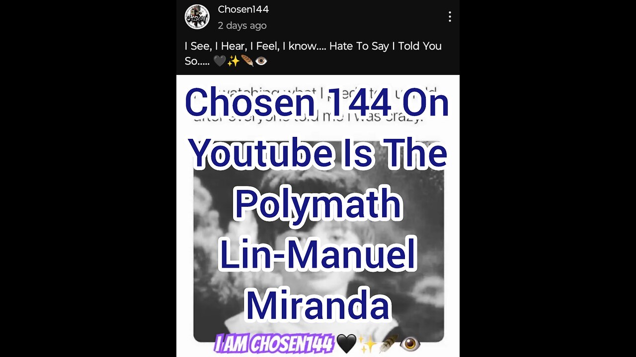Chosen 144 On Youtube Is The Polymath Lin-Manuel Miranda