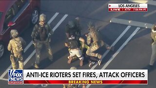 Law Enforcement Takes Down Anti-ICE Protester