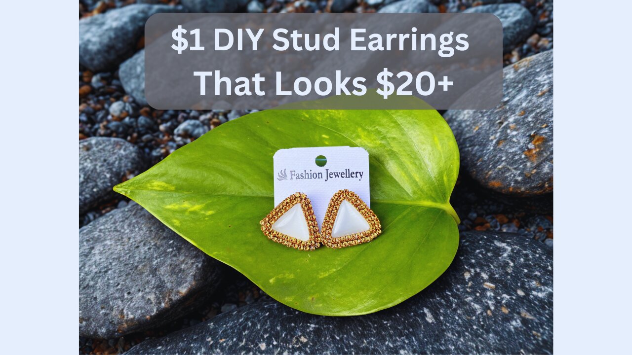 $1 DIY Stud Earrings That Look $20+ | Easy & Stylish