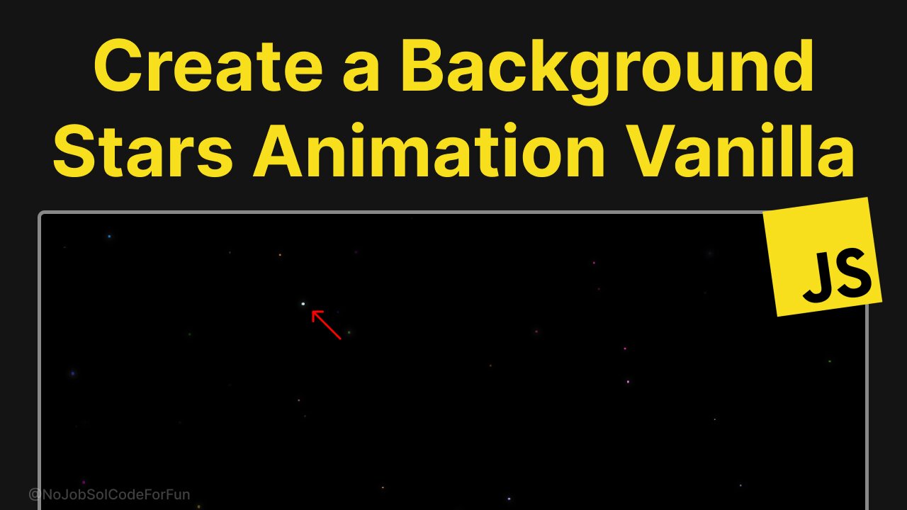 Create Background Stars Animation vanilla javascript