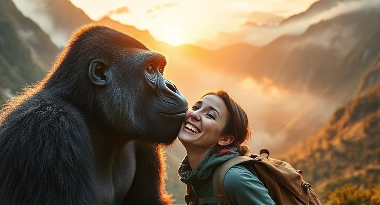 π¦π "Gorilla Kisses Girl in the Mountains! (Most Unexpected Viral Moment EVER)" ππ€―