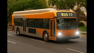 The New Flyer XDE40 Citybus is Driving on the Road