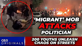 Migrant mob attack.