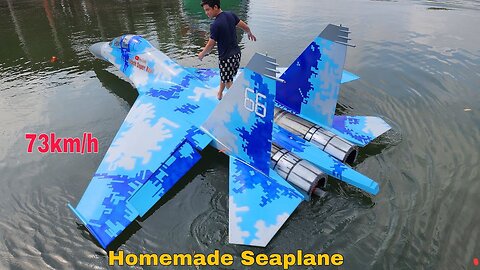 I Built a SU-35 Amphibious Jet from Scratch in Just 100 Days – Using Only Simple Materials!