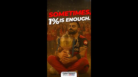 'Sometimes, just 1% is enough.'