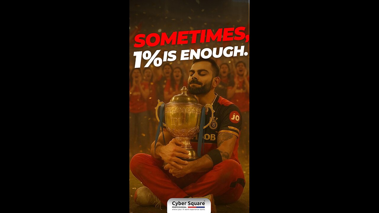 'Sometimes, just 1% is enough.'
