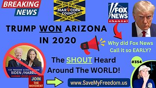 TRUMP WON 2020! FOX Called Arizona BEFORE Maricopa County Election Day Ballot RESULTS IN & Only 1st Batch Early Ballots BEFORE Election Day Were…Why? It Set Narrative For “Believable Biden Win” + 58,550 Ballots Were ILLEGAL = NULL & VOID!