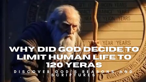 Why did GOD decide to Limit HUMAN LIFE to 120 Years