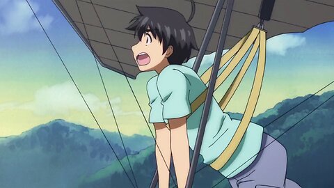 Heaven's Lost Property - Eishirou takes Tomoki hang-gliding