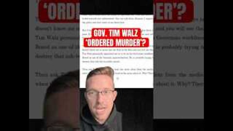 Tim Walz Ordered MURDER Over Somali Fraud?