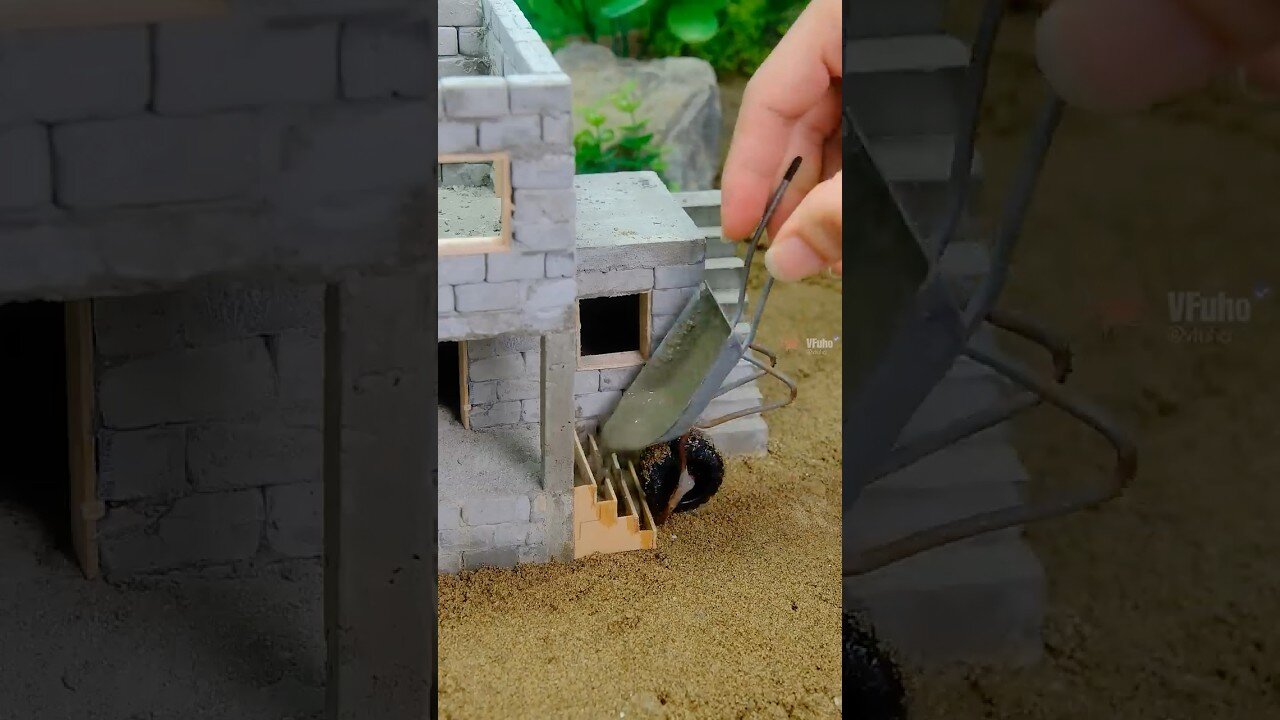 Can You Build a 2 Story House with Mini Bricks in Just 24 Hours? #miniature #shorts