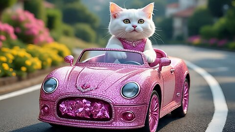 Cute Cat Funny Story 🐱 | Eating Food, Makeup & Car Ride Adventure