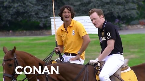 Conan in Berlin, Thens Learns to Play Polo and Travels to Tokyo