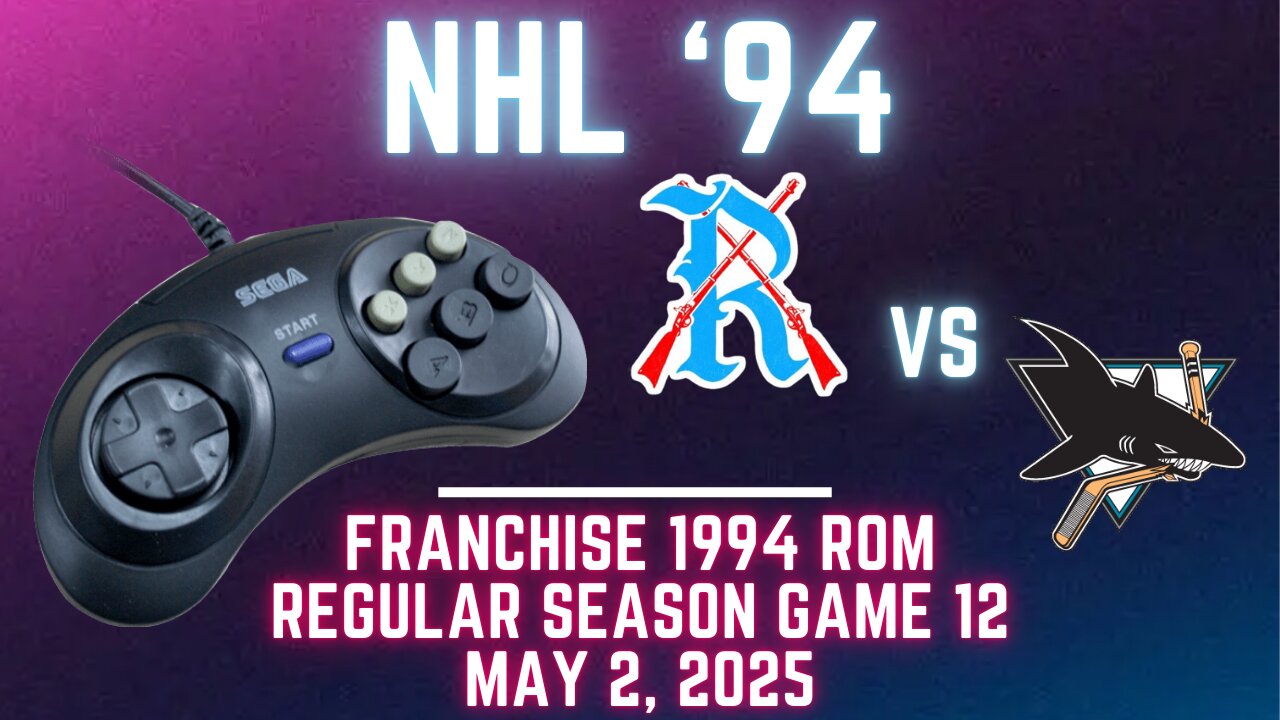 NHL '94 Franchise League (1994) - Rifles (Modano09) at Sharks (Len) {Genesis} - Game 12