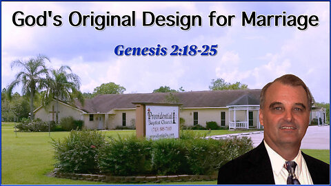 God's Original Design for Marriage