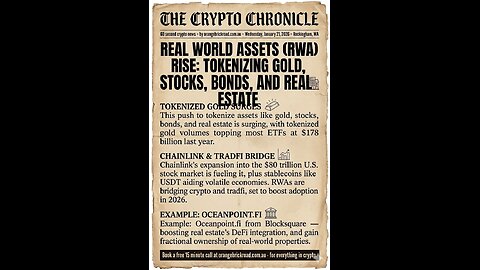 Real Worls Assest, RWA's rise: Tokenizing gold, stocks, bonds, and real estate