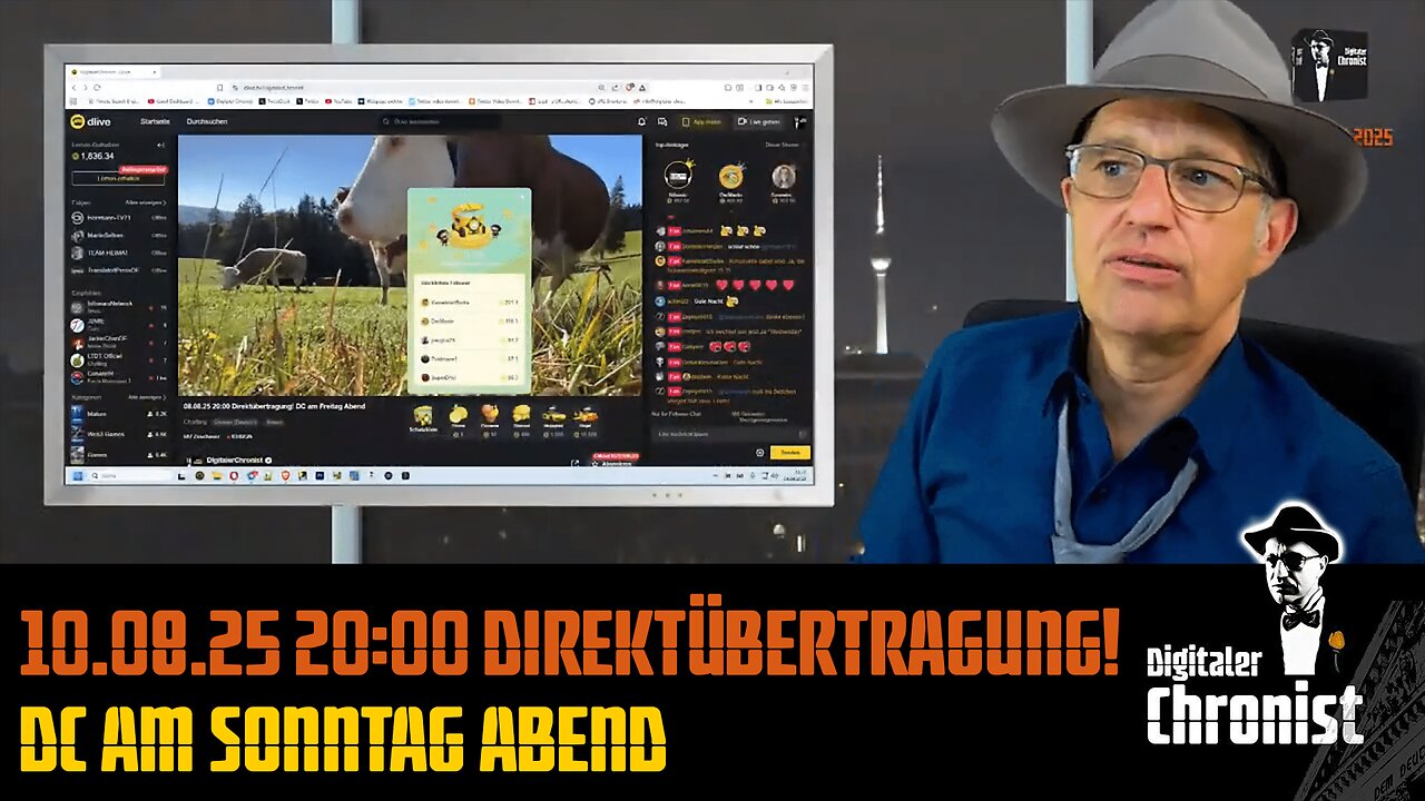 Aufzeichnung vom 10.08.25 Direktübertragung! DC am Sonntag Abend