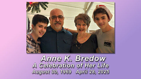 Anne Bredow Memorial Service - Pastor Lee Fox