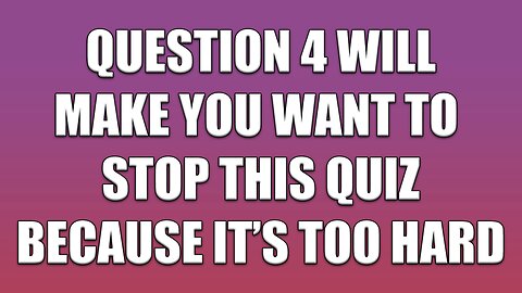 Unbeatable Mixed Trivia Quiz