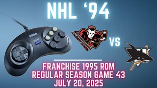 NHL '94 Franchise League (1995) - Hitmen (Tecmo DPS) Sharks (Len) {Genesis} Game 43
