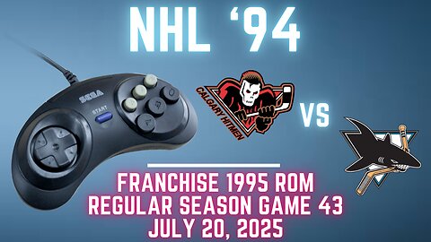 NHL '94 Franchise League (1995) - Hitmen (Tecmo DPS) Sharks (Len) {Genesis} Game 43