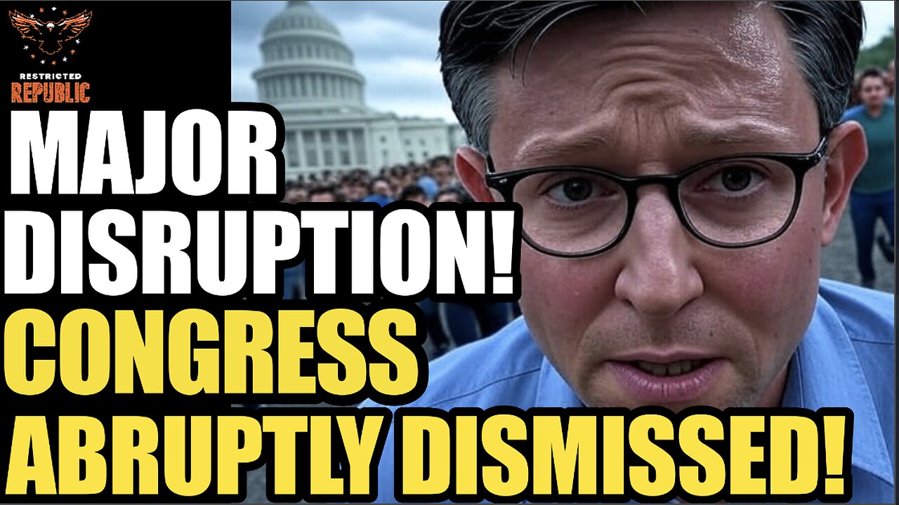 MAJOR DISRUPTION! Congress ABRUPTLY Dismissed! Mike Johnson Caught Hiding as New Suspect Identified!