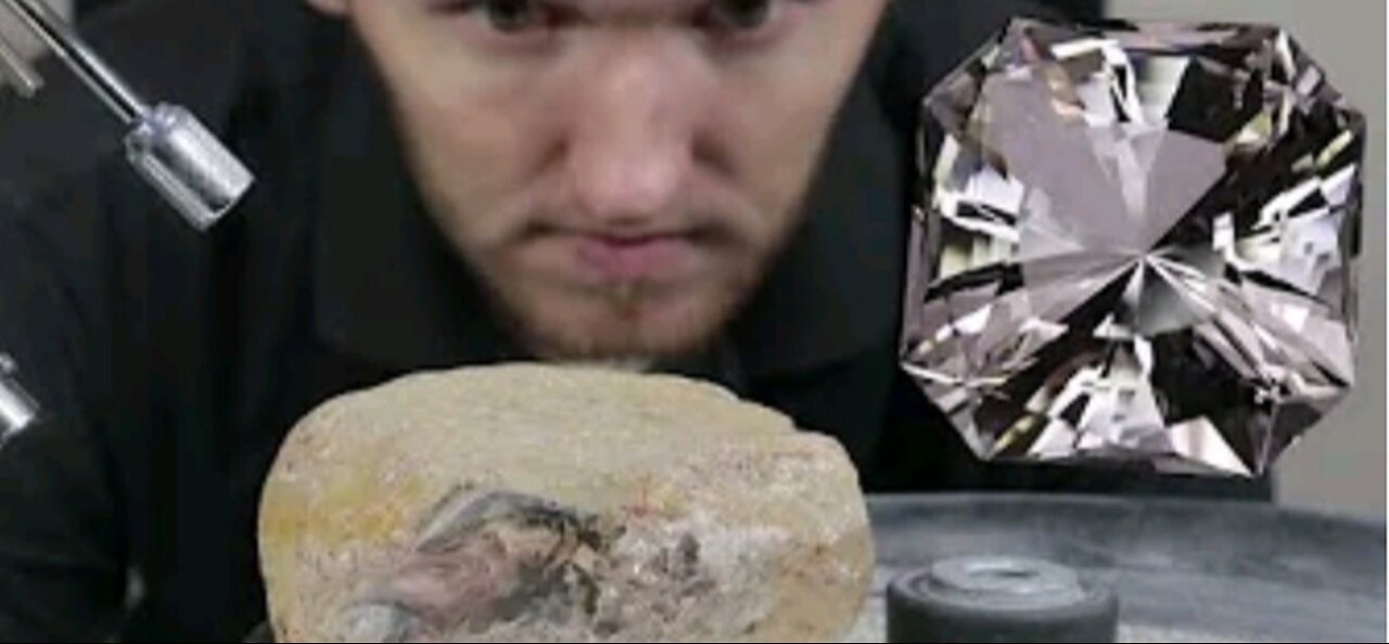 Faceting Another Massive Quartz Over 1000 Carats In A Square Cut