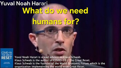 If You're Human, You Wont Be Needed Anymore Says Yuval Noah Harari!