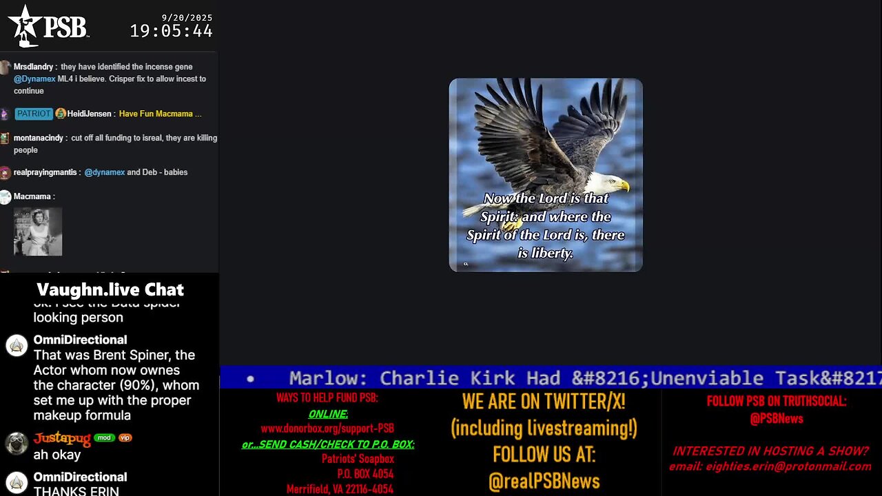 2025-09-20 19:00 EDT - On a Wing and a Prayer: with Deb65