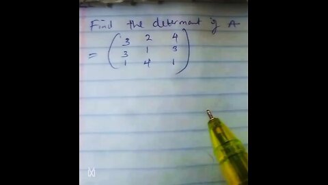 determinant of matrix