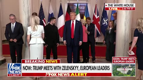 Trump, Zelenskyy and European leaders take group photo during White House gathering