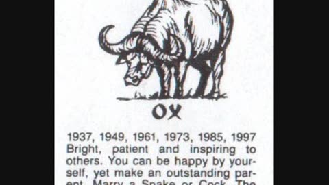 Year of the Ox / Buffalo - Chinese Astrology