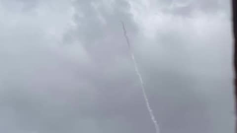 Footage shows the moment Al-Qassam Brigades' rocket was fired towards Tel Aviv