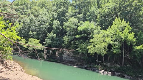 Swimming at Byrd's Landing-Mulberry River, Arkansas