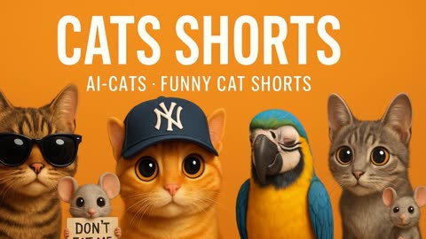 🐱 CATS SHORTS – Funny 3D Cat Channel Banner Creation (Channel Intro)